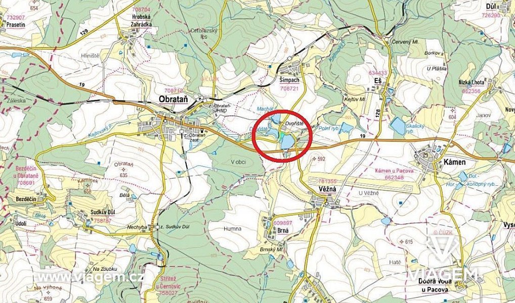 Prodej zahrady 5 660 m², Obrataň – náhled fotky 3