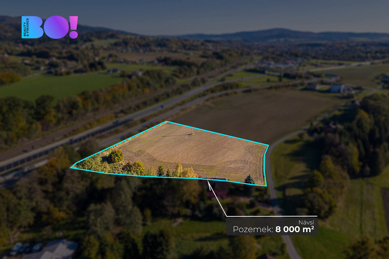 Prodej komerčního pozemku 8 000 m² – fotografie 3