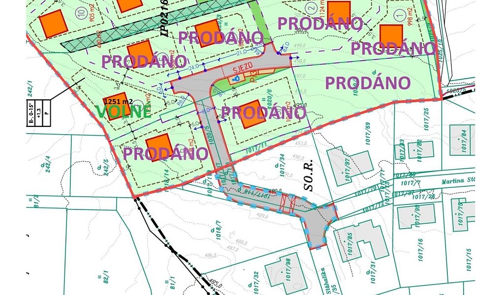 Prodej stavebního pozemku 1 251 m², Rudolfov – náhled fotky 2