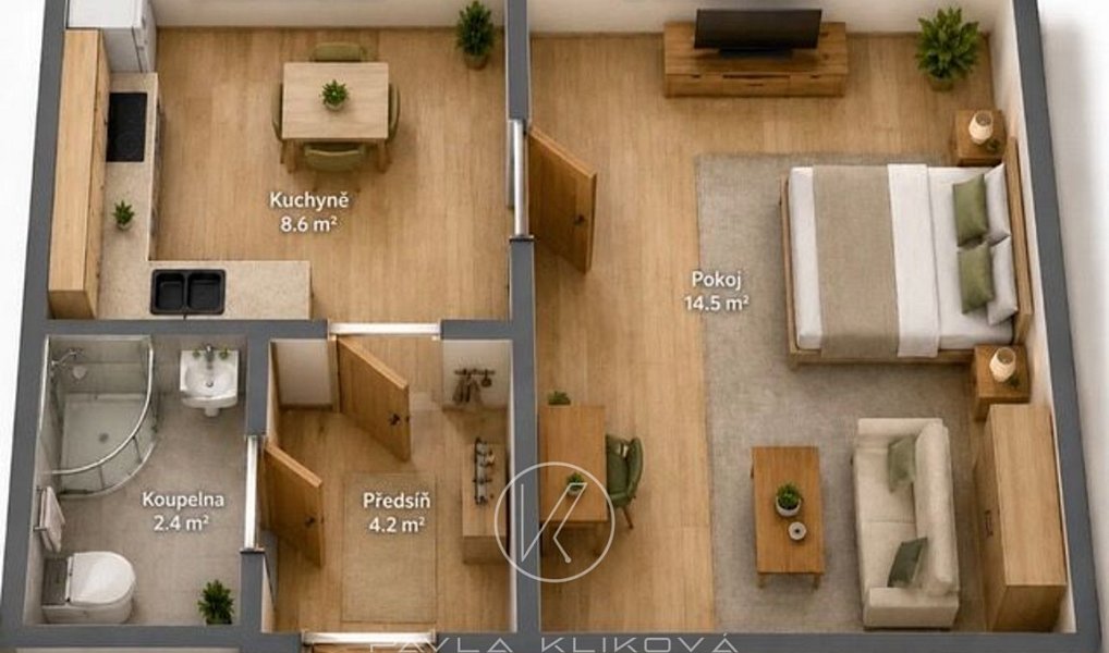 Pronájem bytu 1+1 28 m², Plzeň – náhled fotky 9