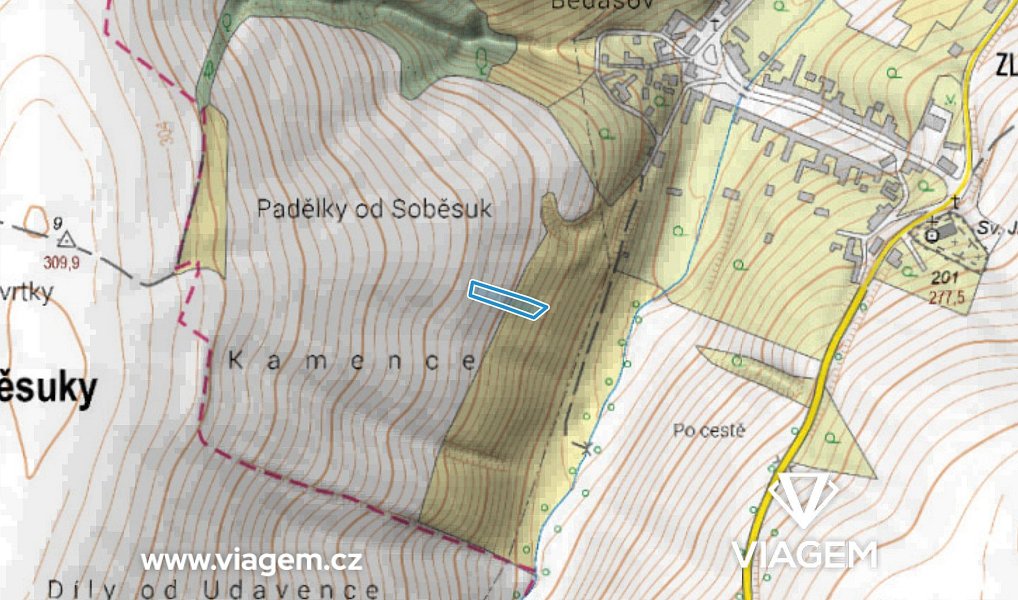 Prodej pole 641 m², Kroměříž – náhled fotky 3