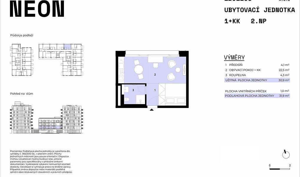 Prodej bytu 1+kk 31 m², Brno – náhled fotky 2
