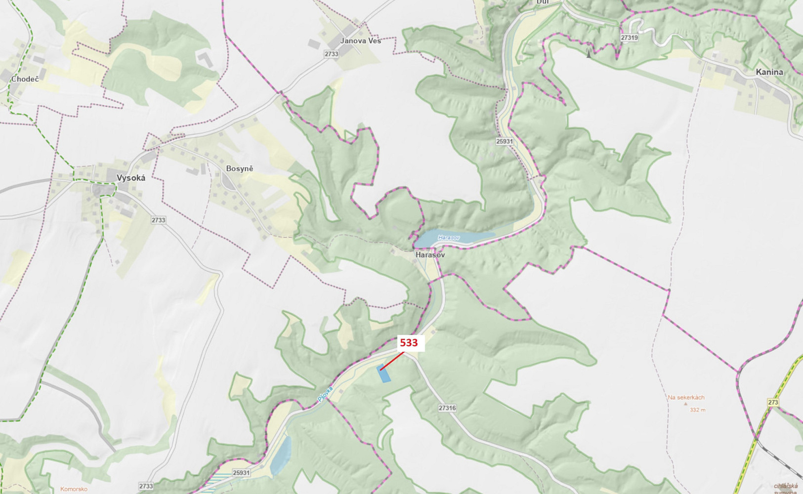 Dražba lesa 6 701 m²