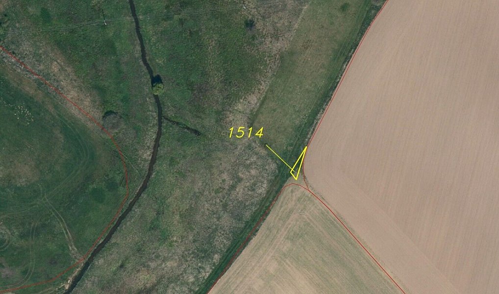 Prodej pole 409 m², Horní Cerekev – fotka 1 z 4