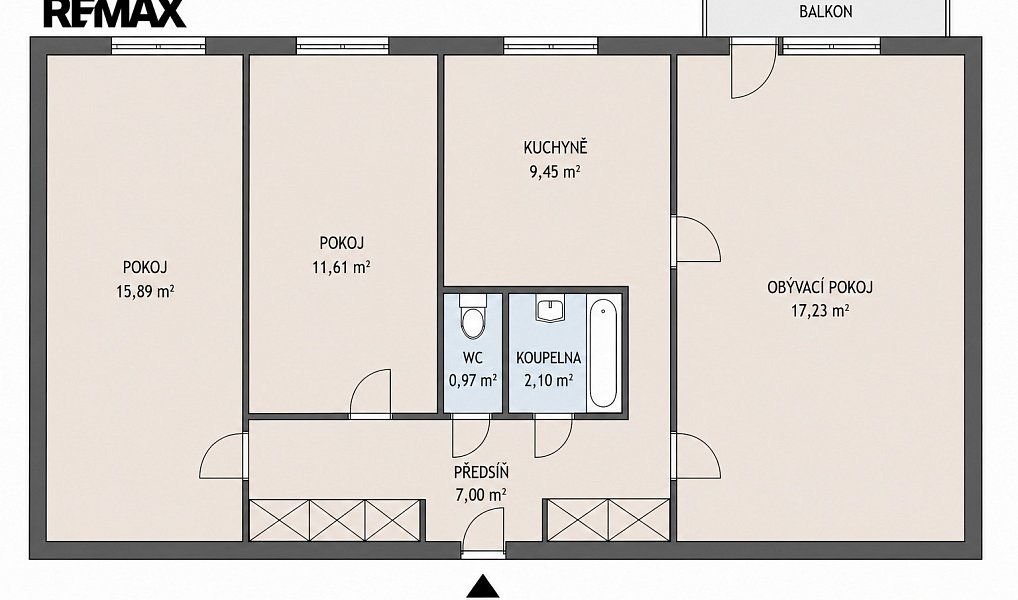 Prodej bytu 3+1 64 m², Beroun – náhled fotky 17