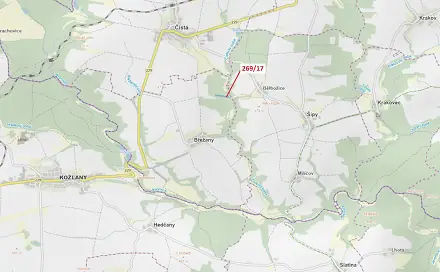Dražba lesa 7 469 m², Břežany