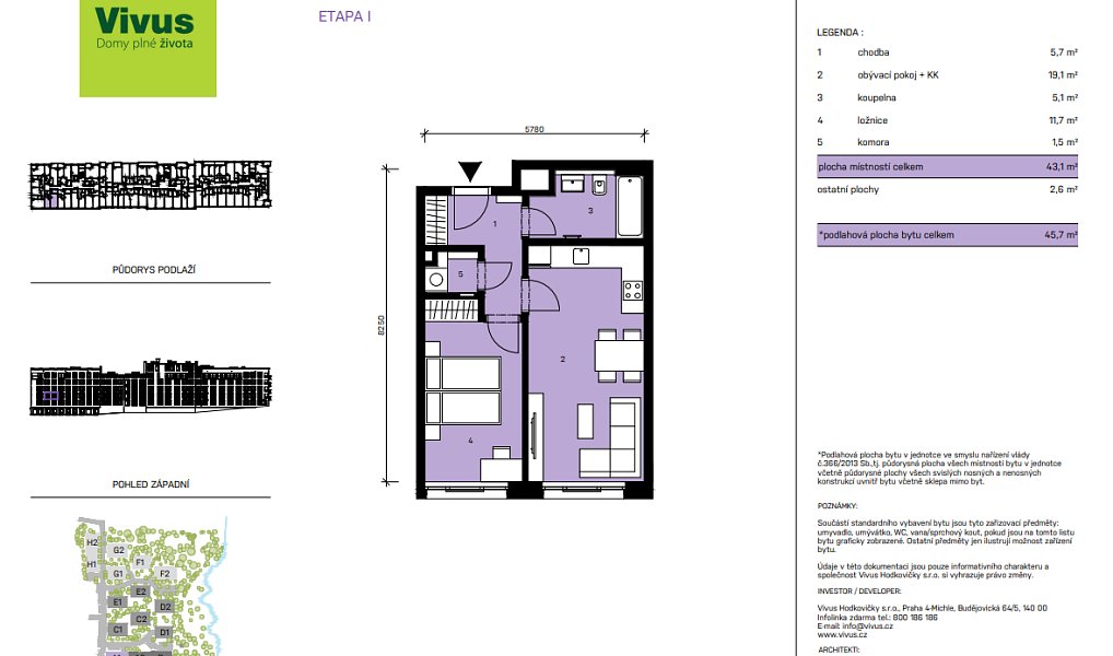 Prodej bytu 2+kk, 46 m², Praha