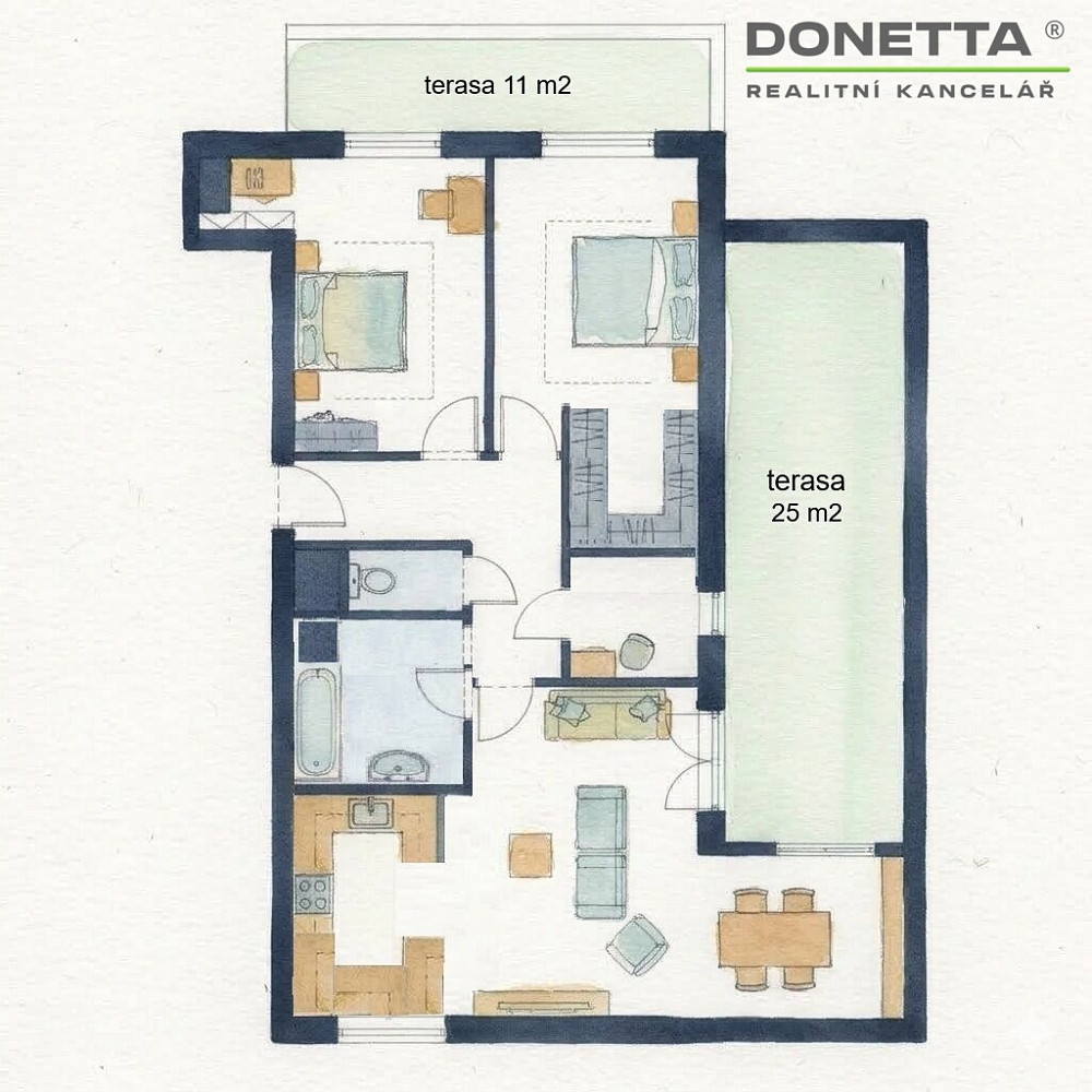 Pronájem bytu 3+kk 85 m² – fotografie 5