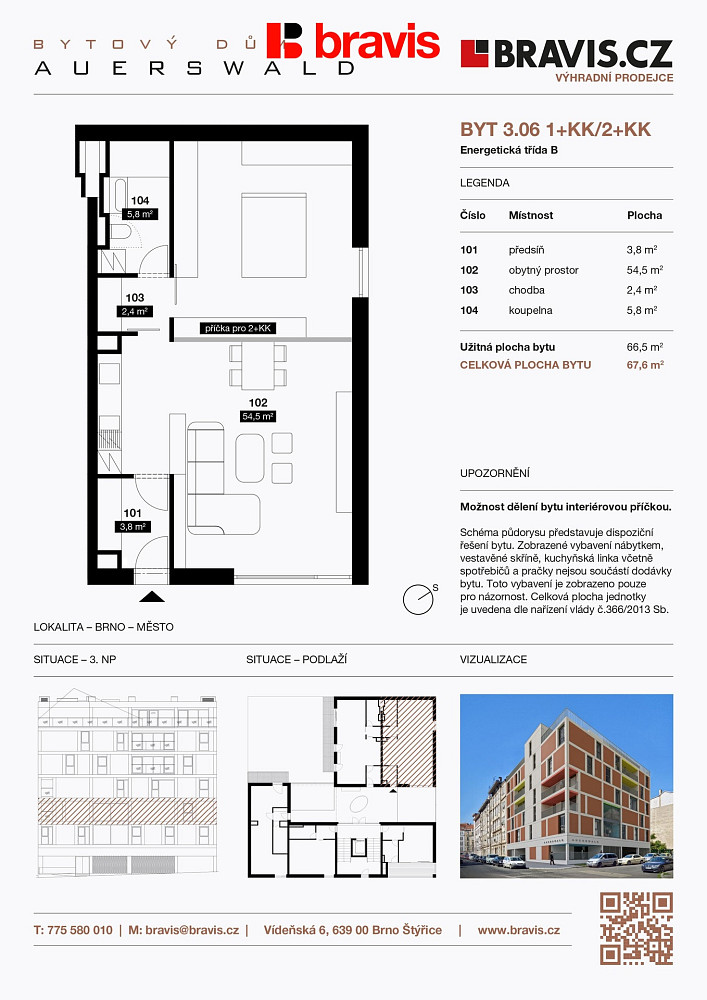 Prodej bytu 2+kk 68 m² – fotografie 5