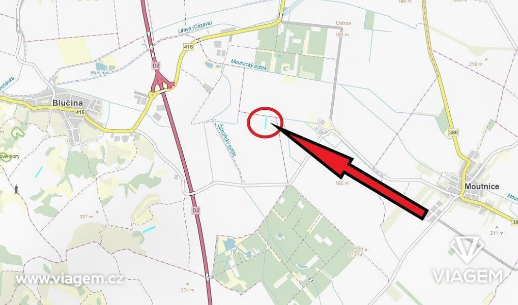 Prodej pole 648 m², Blučina – náhled fotky 4