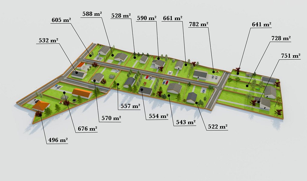 Prodej stavebního pozemku 532 m², Zabrušany – náhled fotky 2