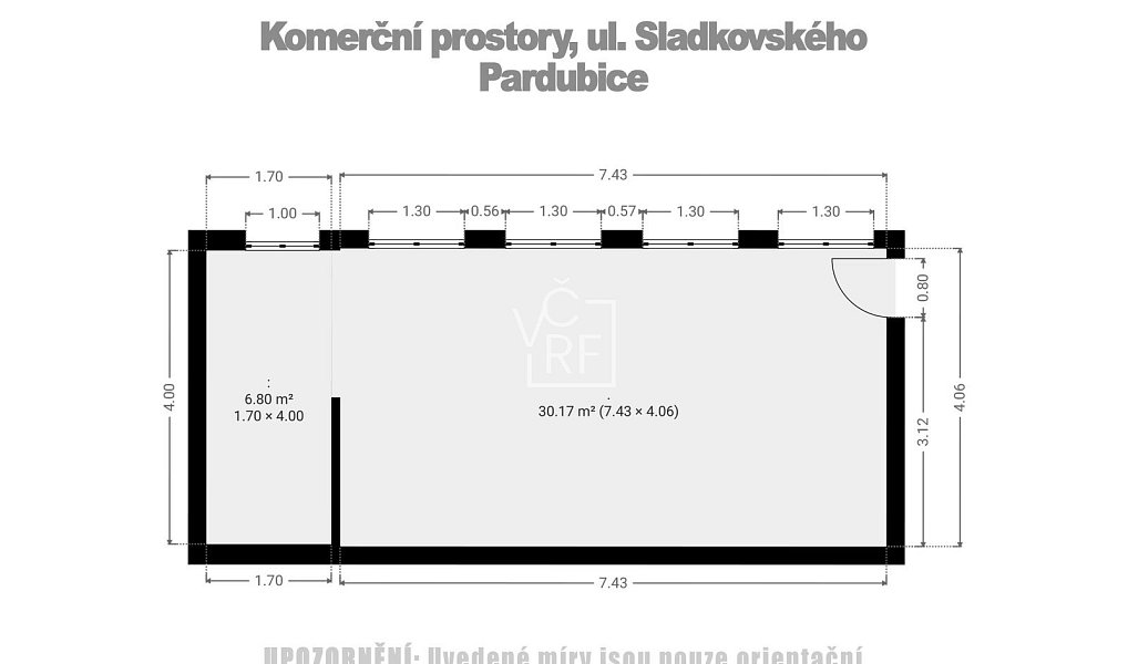 Pronájem kanceláře 37 m², Pardubice – náhled fotky 4