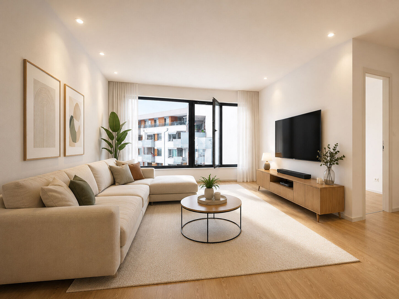 1-bed apartment, 60 m²