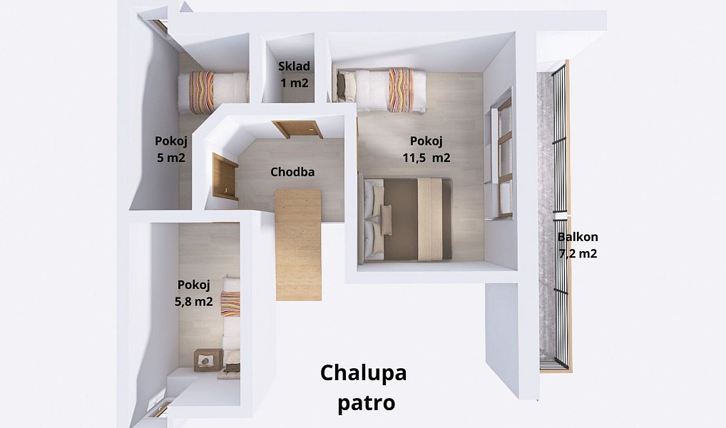 Prodej chaty/chalupy 68 m² s pozemkem 856 m², Ludvíkov – náhled fotky 14