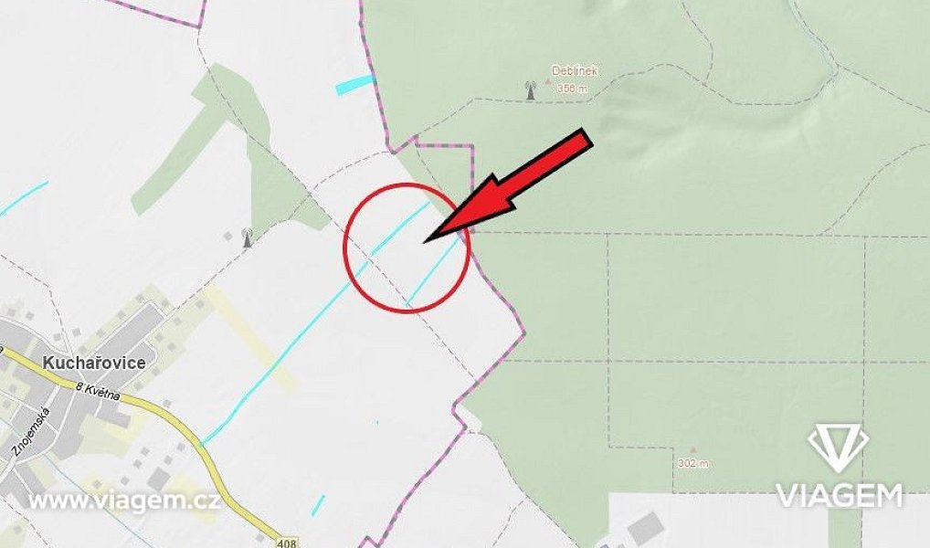 Prodej pole 2 258 m², Kuchařovice – náhled fotky 5
