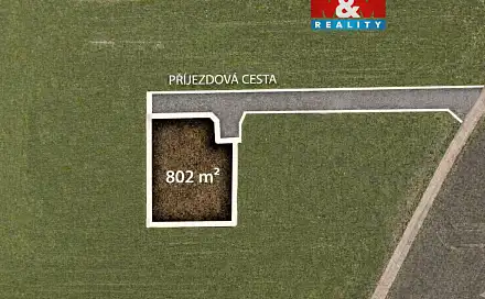 Prodej stavebního pozemku 802 m², Přelovice, okres Pardubice