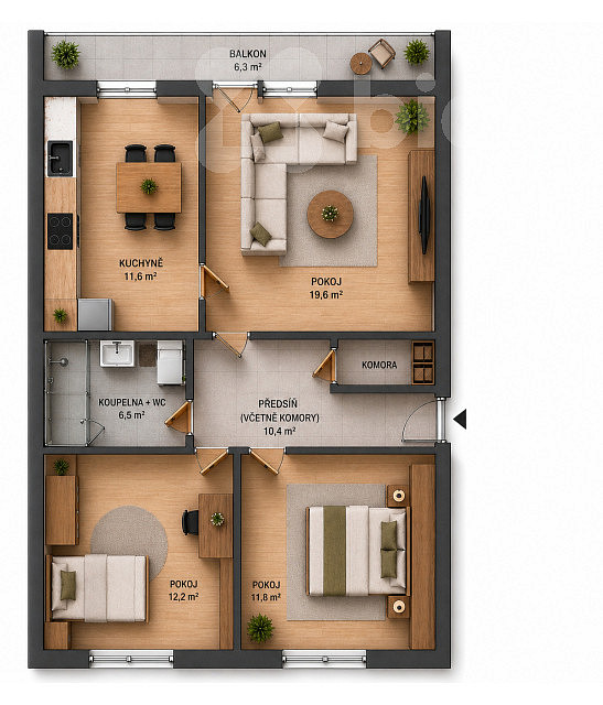 Prodej bytu 3+1 75 m² — photo 5