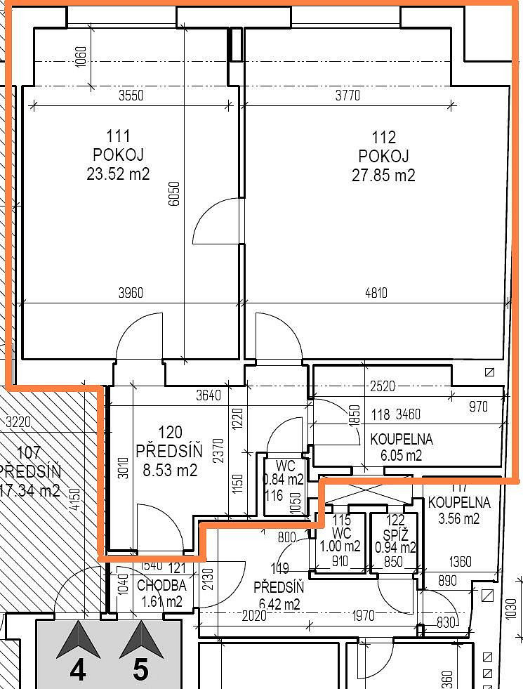 Pronájem bytu 2+kk 67 m² – fotografie 4