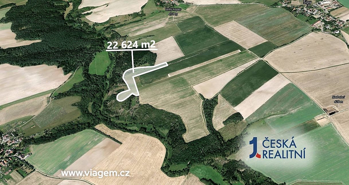 Pole 22 624 m², Podíl 5 % o výměře 1 150 m² – pohled 2