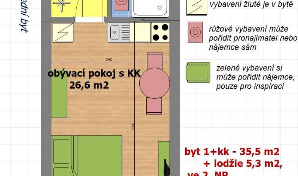 Pronájem bytu 1+kk 35 m², Olomouc – náhled fotky 4