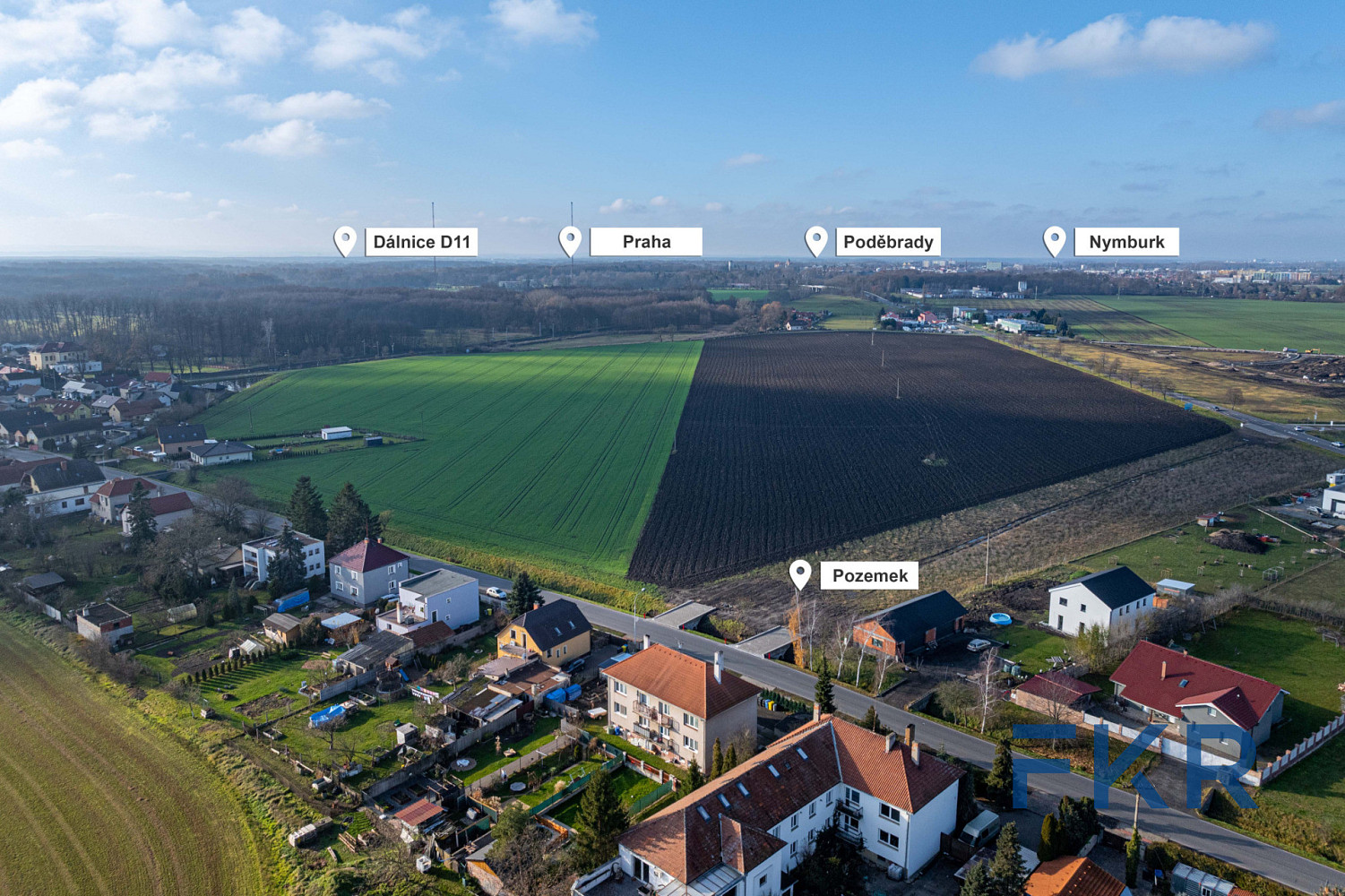 Prodej stavebního pozemku 920 m², Choťánky