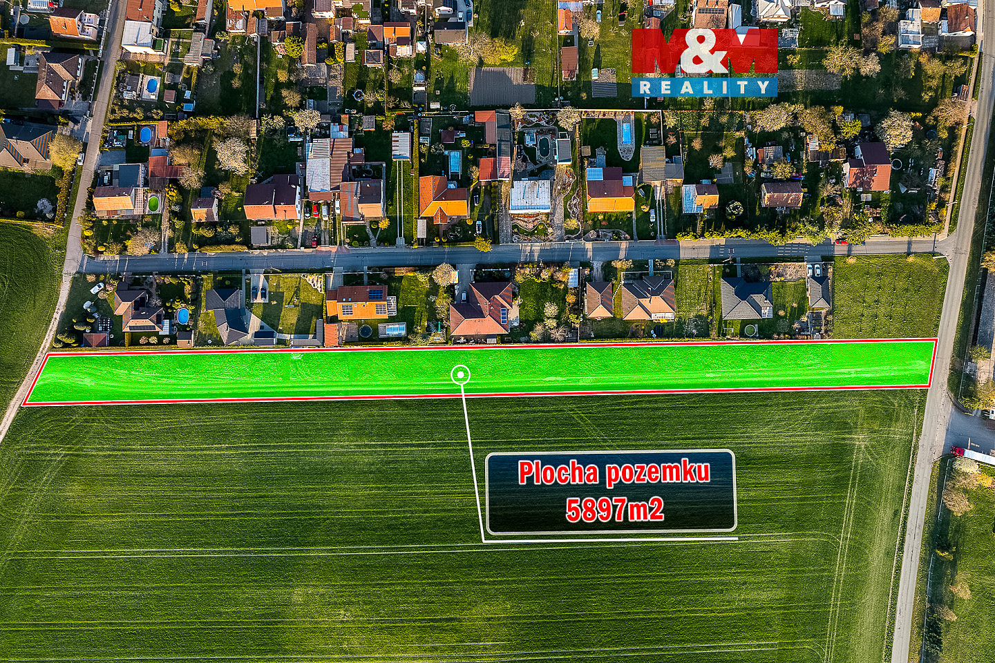 Prodej stavebního pozemku 5 897 m², Moravany