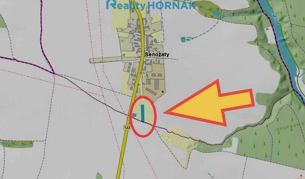 Prodej stavebního pozemku 1 813 m², Bechyně – náhled fotky 4
