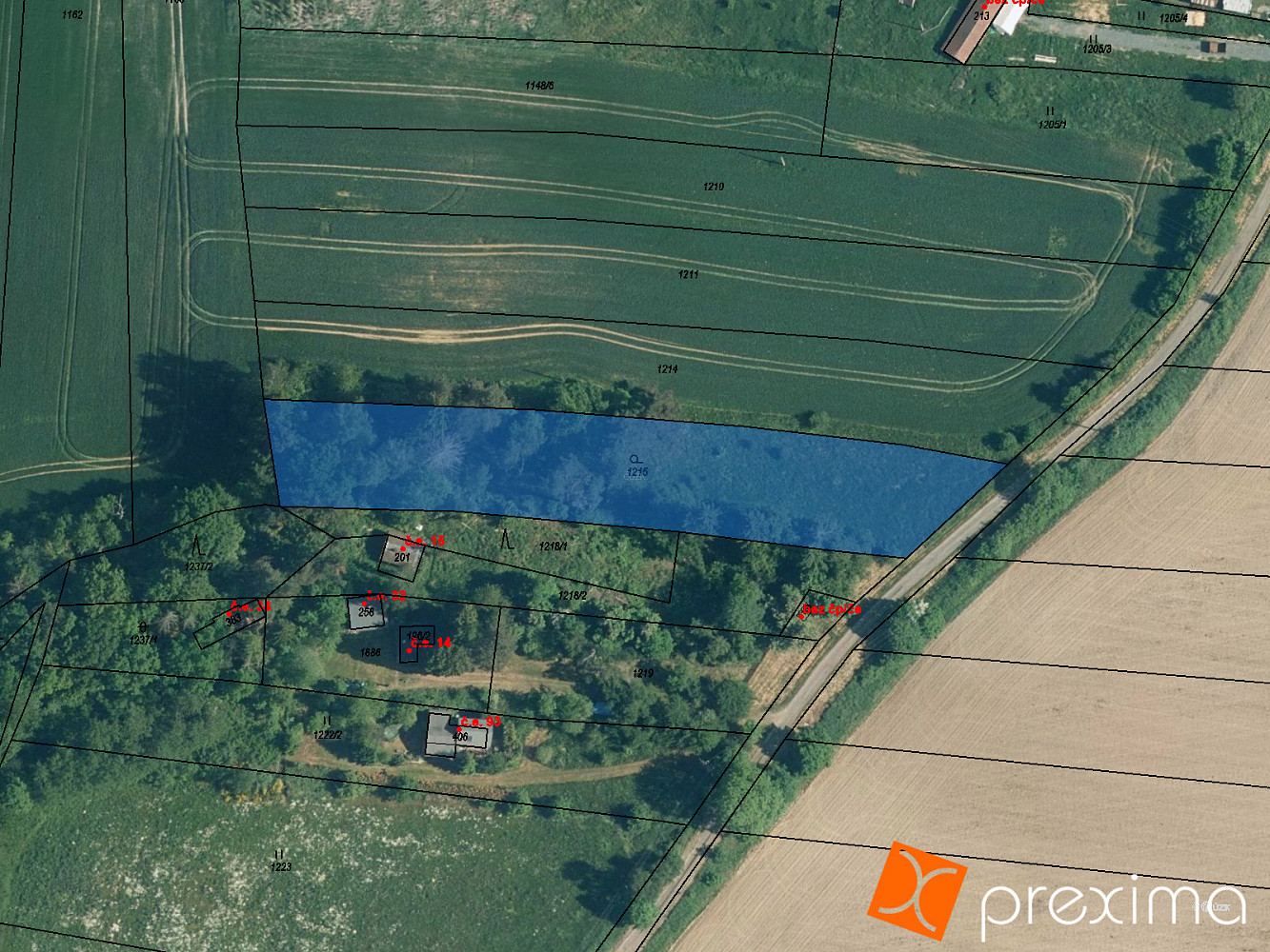 Prodej zahrady 770 m²