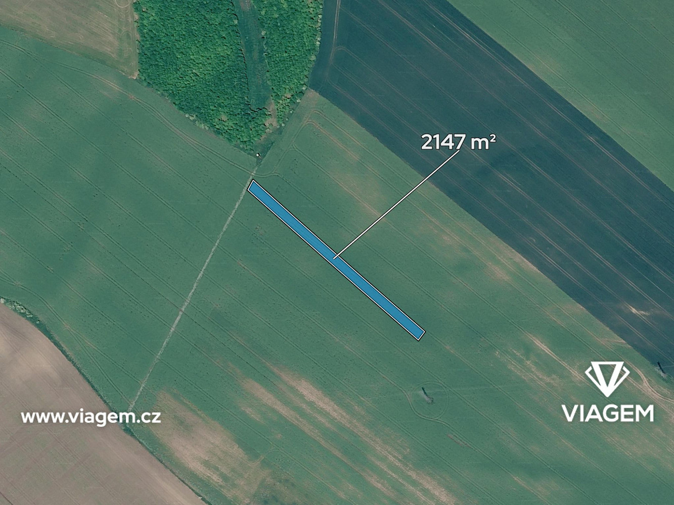 Prodej pole 1 073 m² – pohled 2