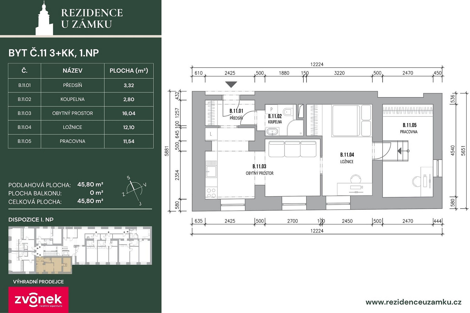 Prodej bytu 3+kk 46 m² – fotografie 4