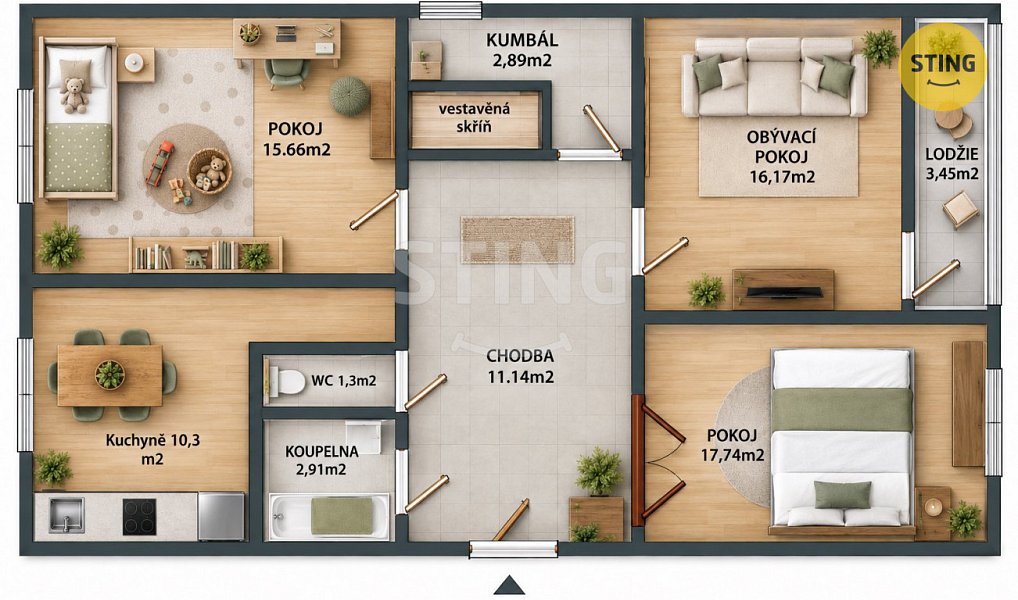 Prodej bytu 3+1 82 m², Rýmařov – náhled fotky 2