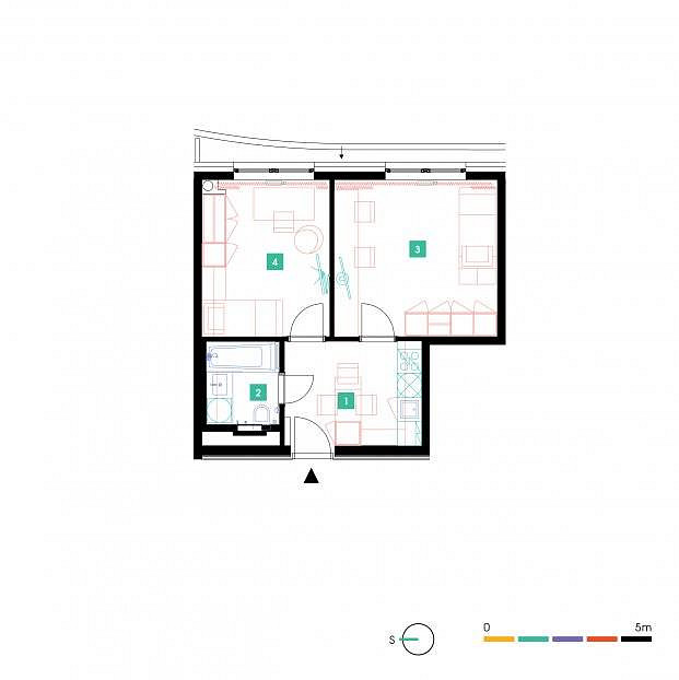 Pronájem bytu 2+1 42 m² – fotografie 2