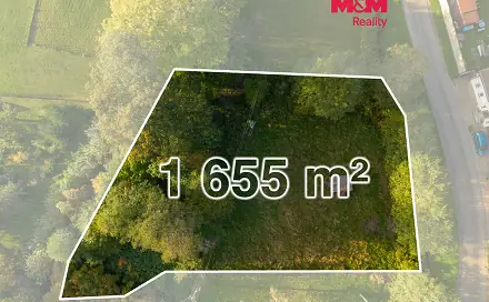 Prodej stavebního pozemku 1 655 m², Kunratice u Cvikova, okres Česká Lípa