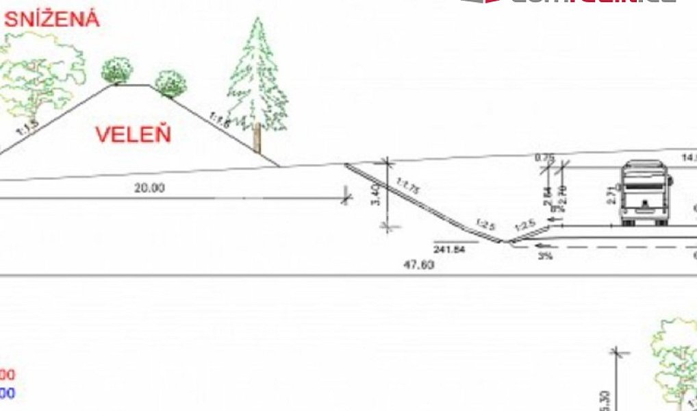 Prodej stavebního pozemku 801 m², Veleň – náhled fotky 10