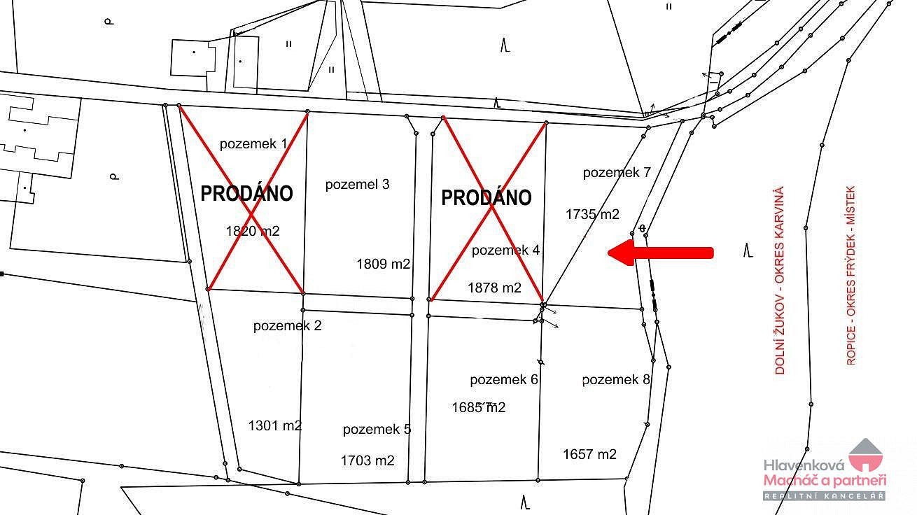 Prodej stavebního pozemku 1 735 m² – fotografie 2