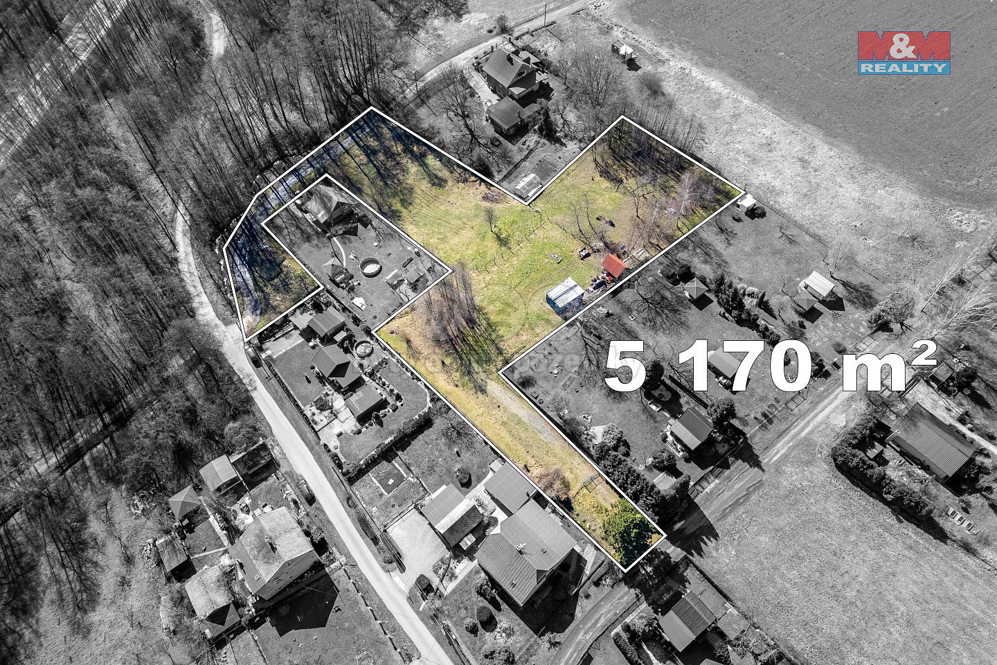 Prodej stavebního pozemku 5 170 m² – fotografie 2