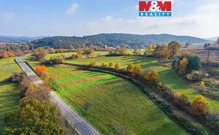 Prodej stavebního pozemku 1 016 m², Milešov, okres Příbram