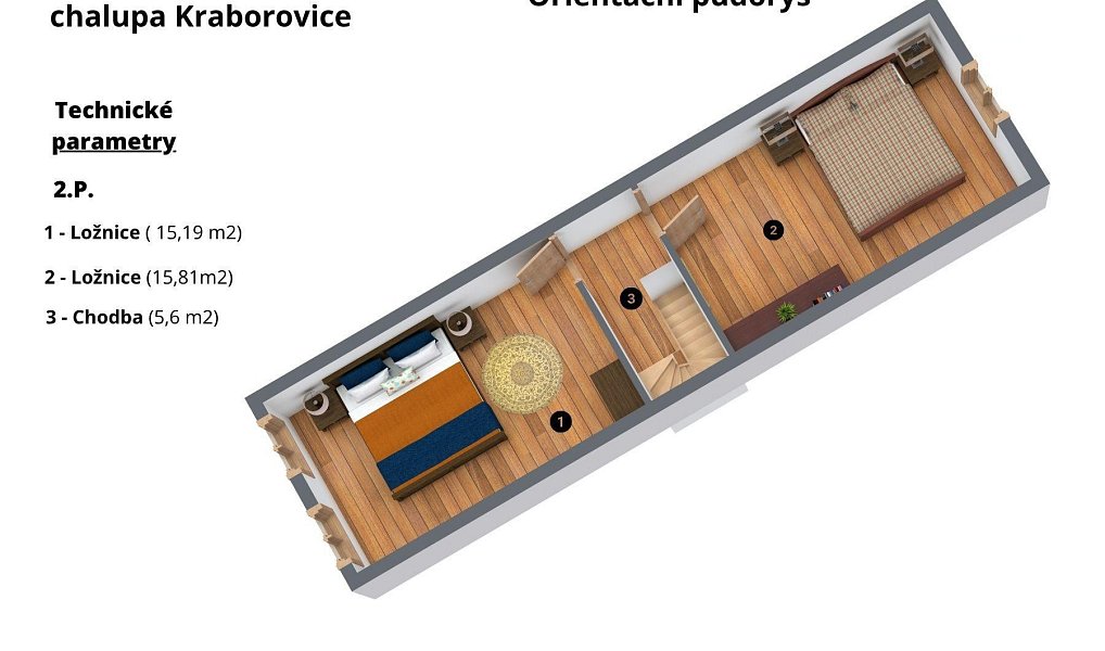 Prodej chaty/chalupy 82 m² s pozemkem 710 m², Kraborovice – náhled fotky 11