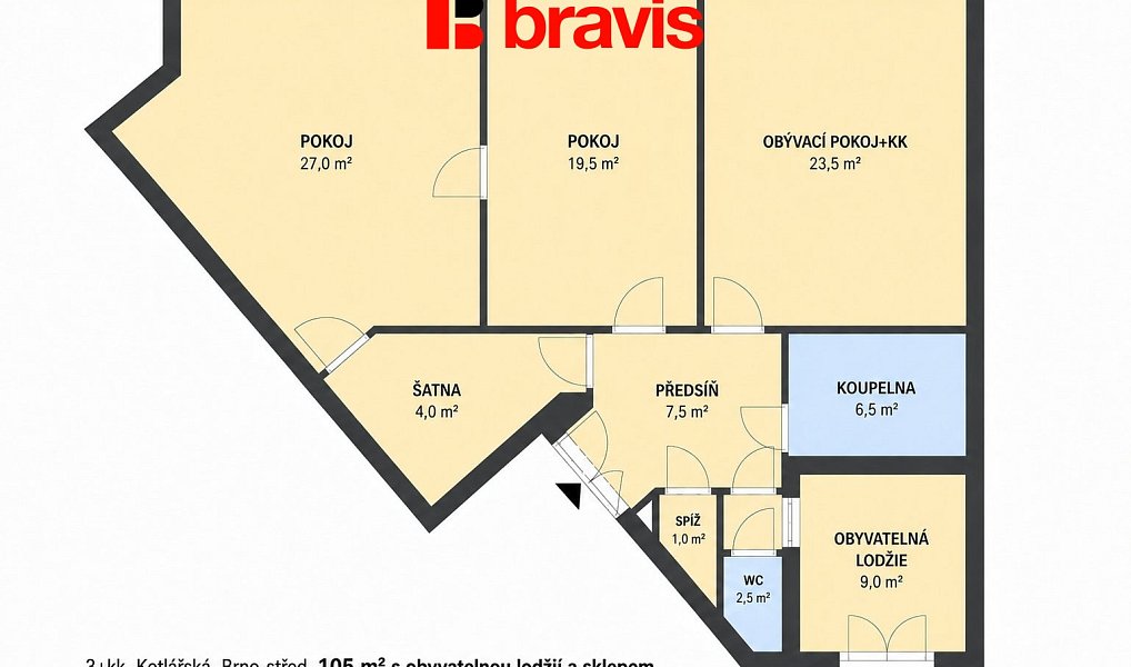 Prodej bytu 3+kk 105 m², Brno – náhled fotky 4