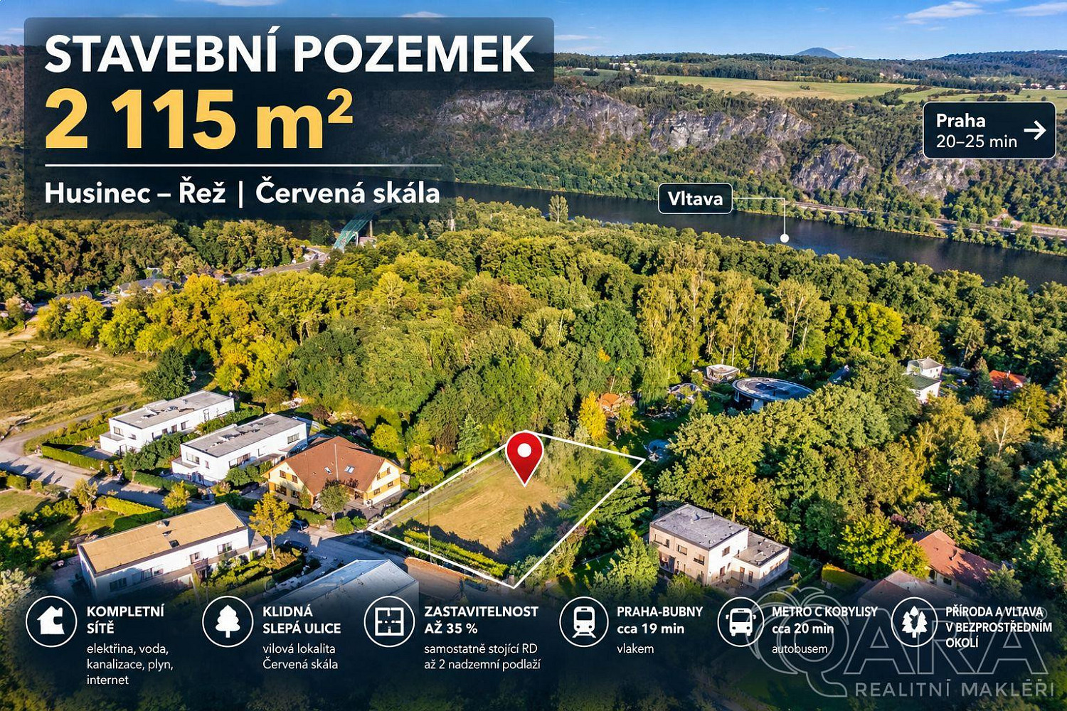Prodej stavebního pozemku 2 115 m²