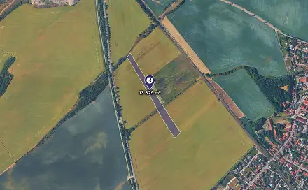 Prodej pole 13 329 m², Zlonín, okres Praha-východ