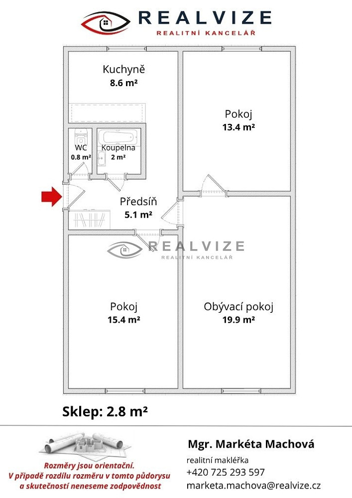 Prodej bytu 3+1 65 m² – fotografie 4