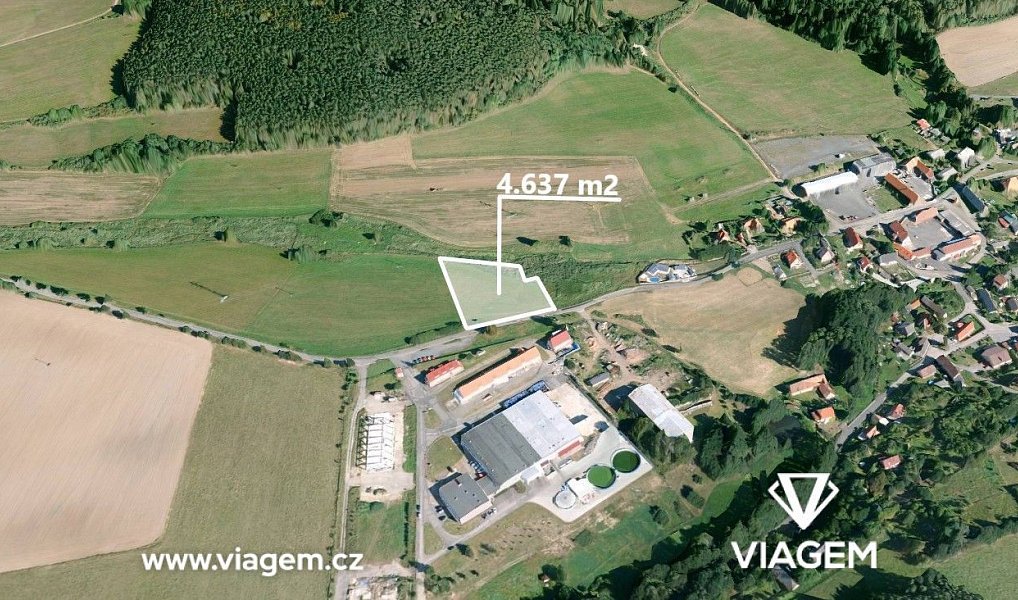 Prodej komerčního pozemku 2 318 m², Čím – fotka 1 z 5