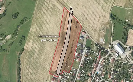 Prodej stavebního pozemku 3 337 m², Kunštát - Újezd, okres Blansko
