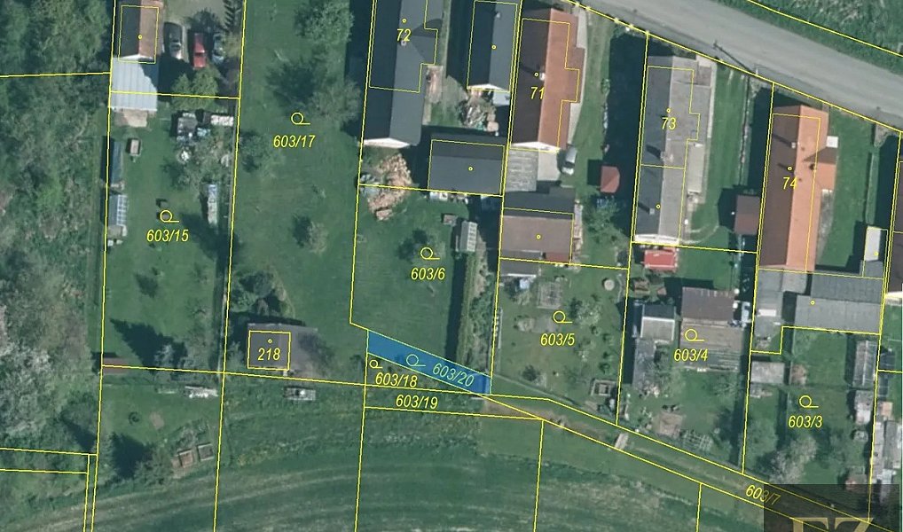 Prodej zahrady 51 m², Srby – fotka 1 z 3