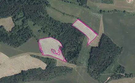 Prodej pole 10 572 m², Obory, okres Příbram