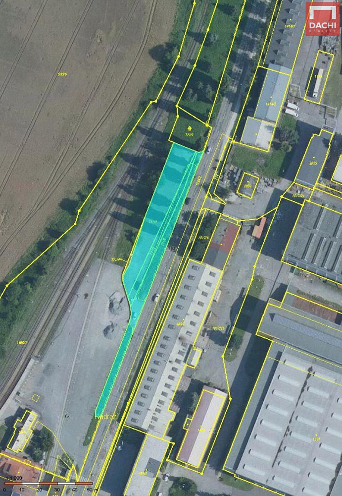 Prodej komerčního pozemku 1 842 m² – pohled 3