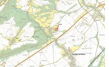 Dražba lesa 2 439 m², Suchdol nad Odrou