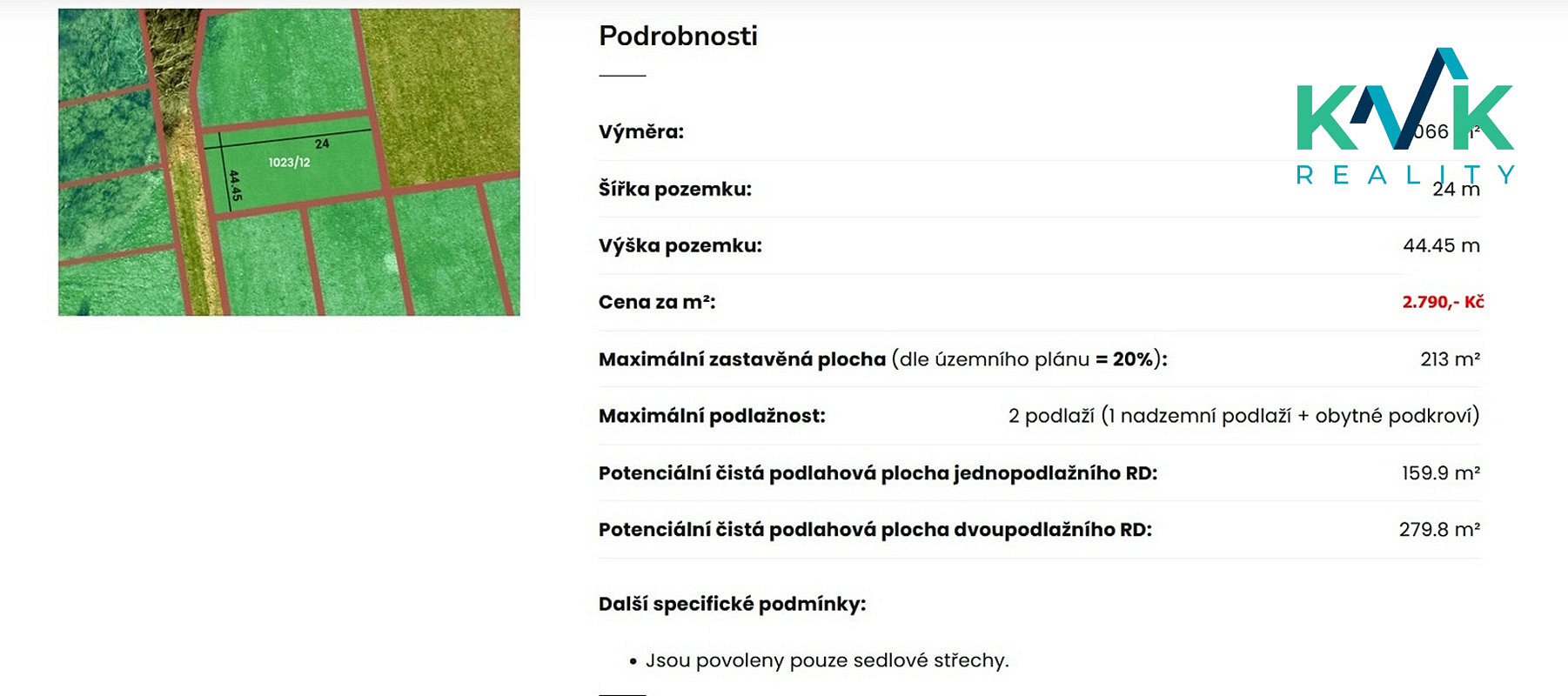 Prodej stavebního pozemku 1 066 m² — photo 2