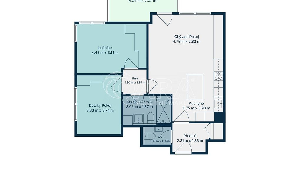 Prodej bytu 3+kk 79 m², Praha – náhled fotky 23